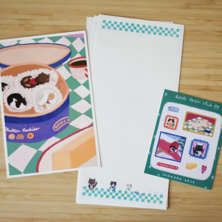 Butter Cookie Cats Stationery Set