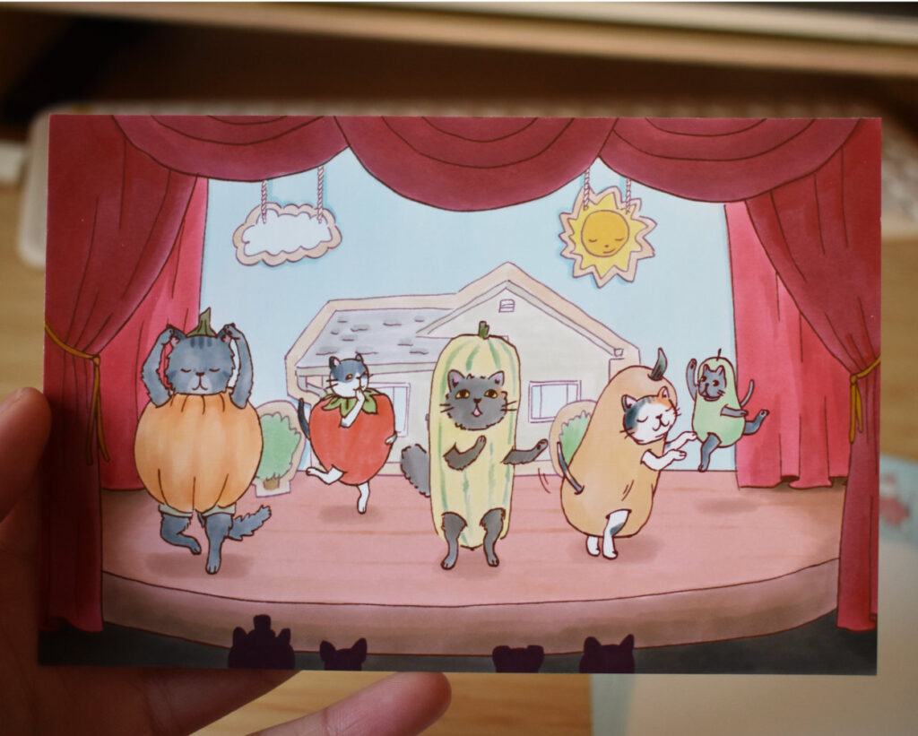 Veggie Cats Stationery Set