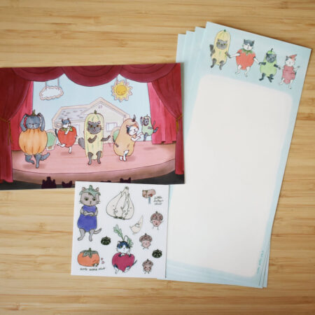 Veggie Cats Stationery Set