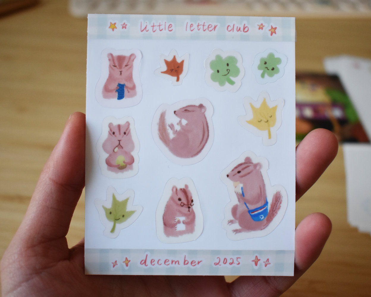 Wintering Chipmunks Stationery Set - Image 2