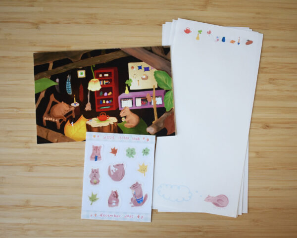 Wintering Chipmunks Stationery Set