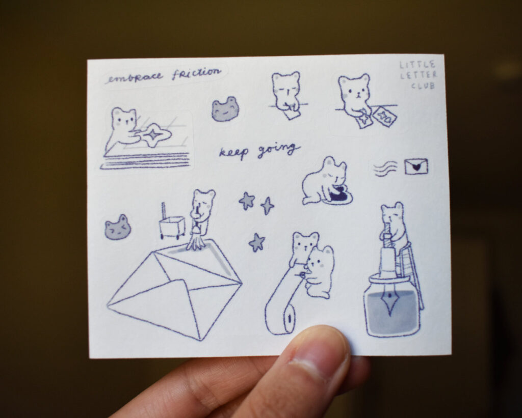 Washi Motivational Bear Sticker Sheet